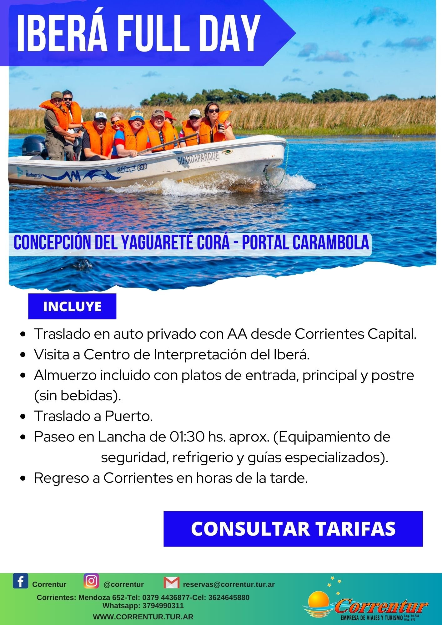 Iberá Full Day con lancha