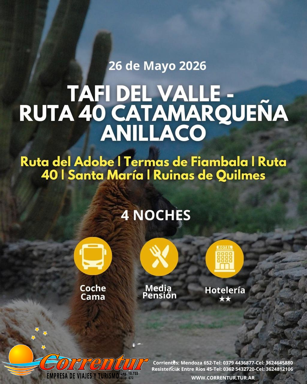 tafi del valle y ruta 40 catamarqueÑa mayo 26